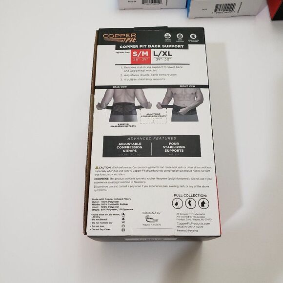 NIB Copper Fit Back Support & Compression Gloves Bundle S/M - Picture 5 of 16